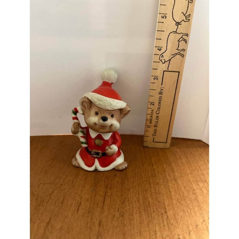 Santa Mouse Figurine Homco